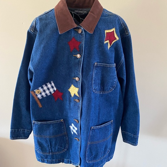 Women’s Long Jean Jacket Size Large - Picture 1 of 4